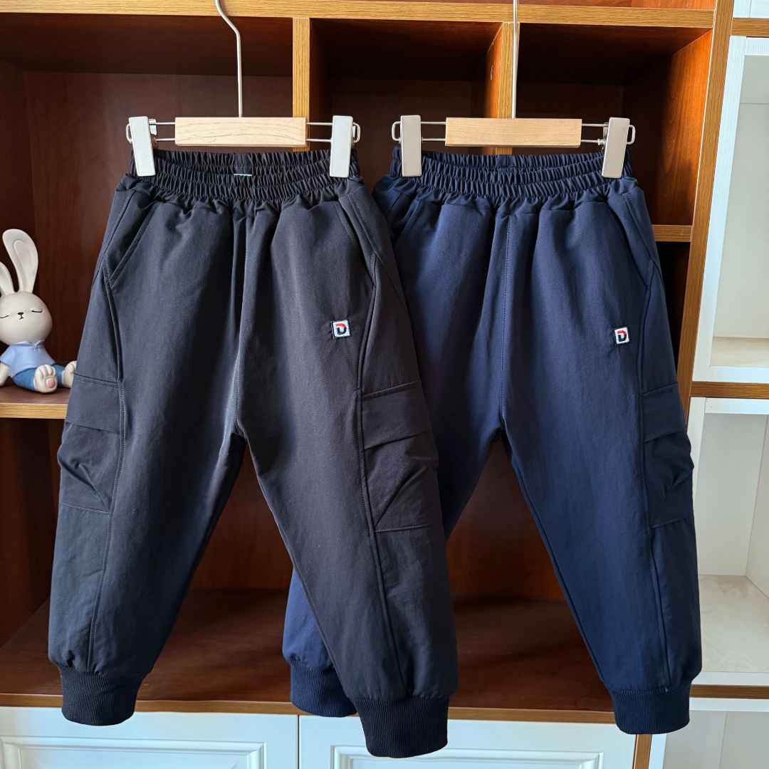 6905（ 冬季三防棉裤）D字母工装棉裤 一条过冬！男宝女宝防风