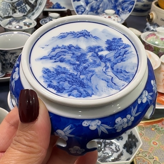 景德镇陶瓷手绘盖置盖置