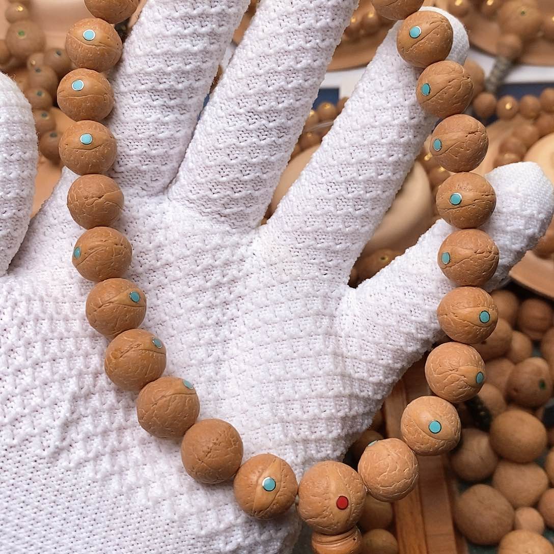 凤眼菩提手串镶嵌手持13