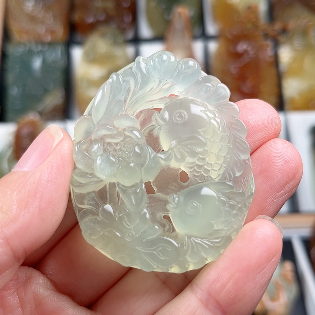 岫岩河磨玉（透闪石质玉）未镶嵌颈饰