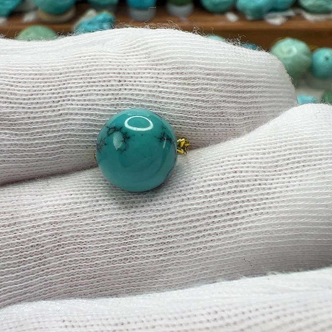 绿松石圆珠 未镶嵌