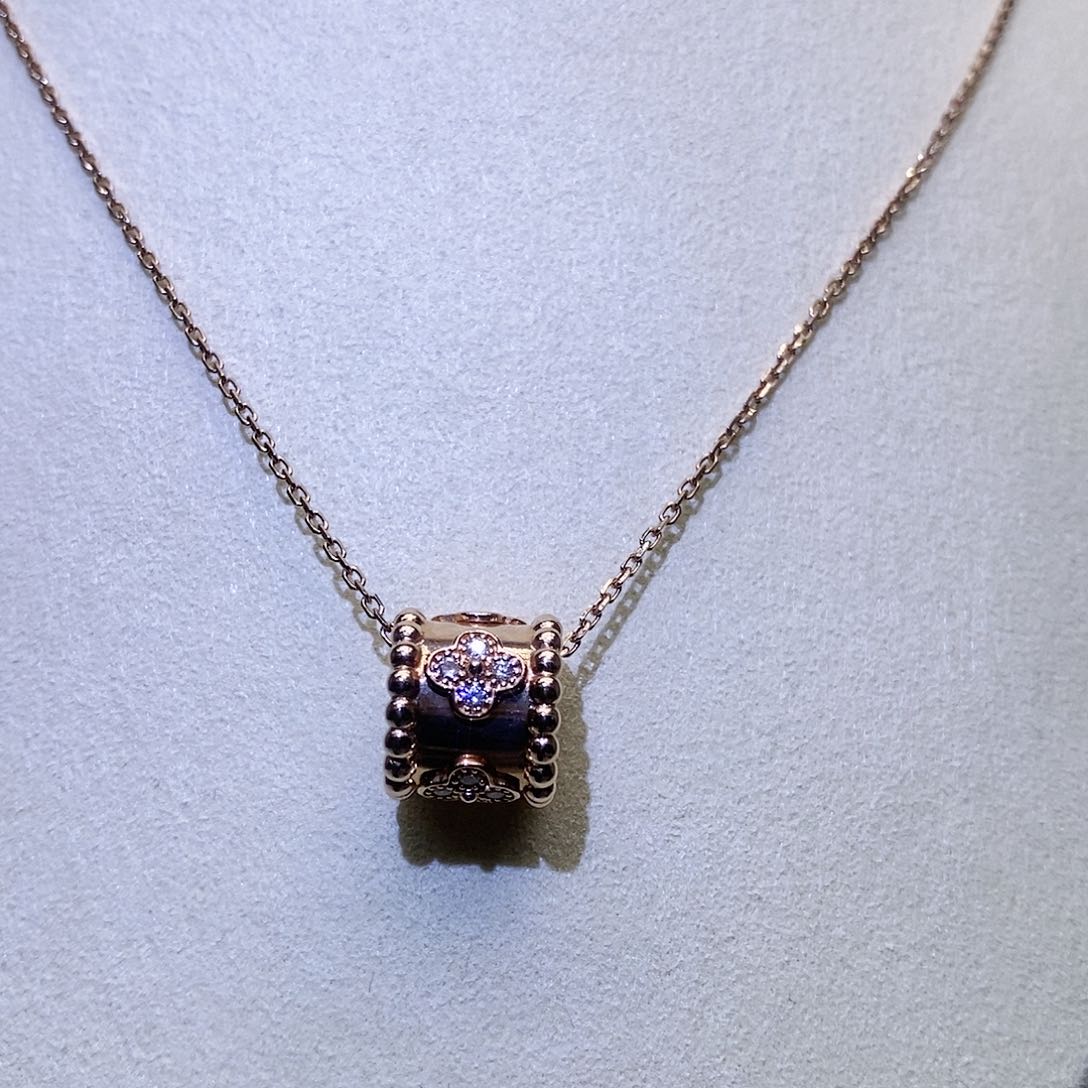 钻石颈饰18K金镶嵌蒲****7万花筒项链k玫