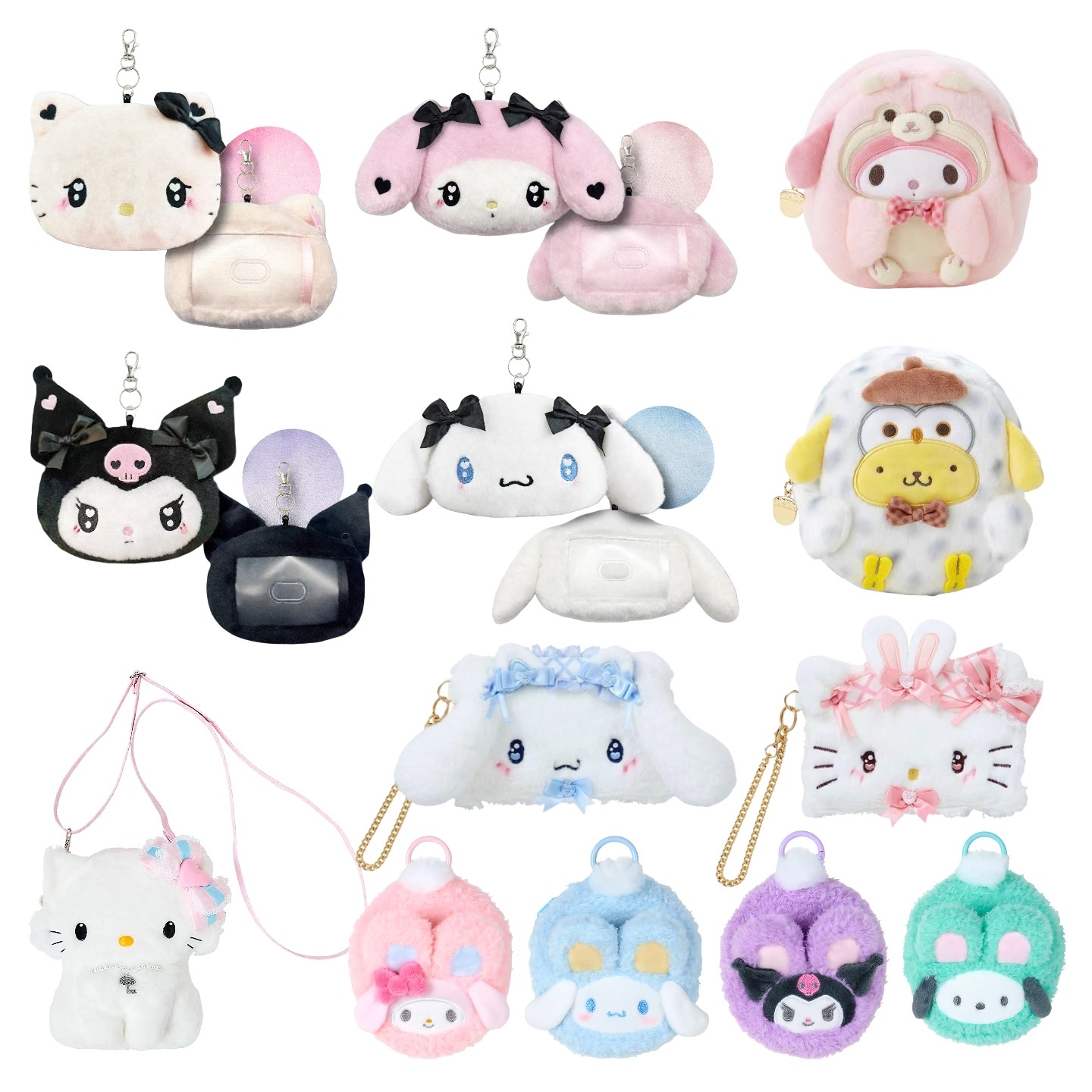 日本三丽鸥草莓新闻50周年新闻卡套卡包挂件