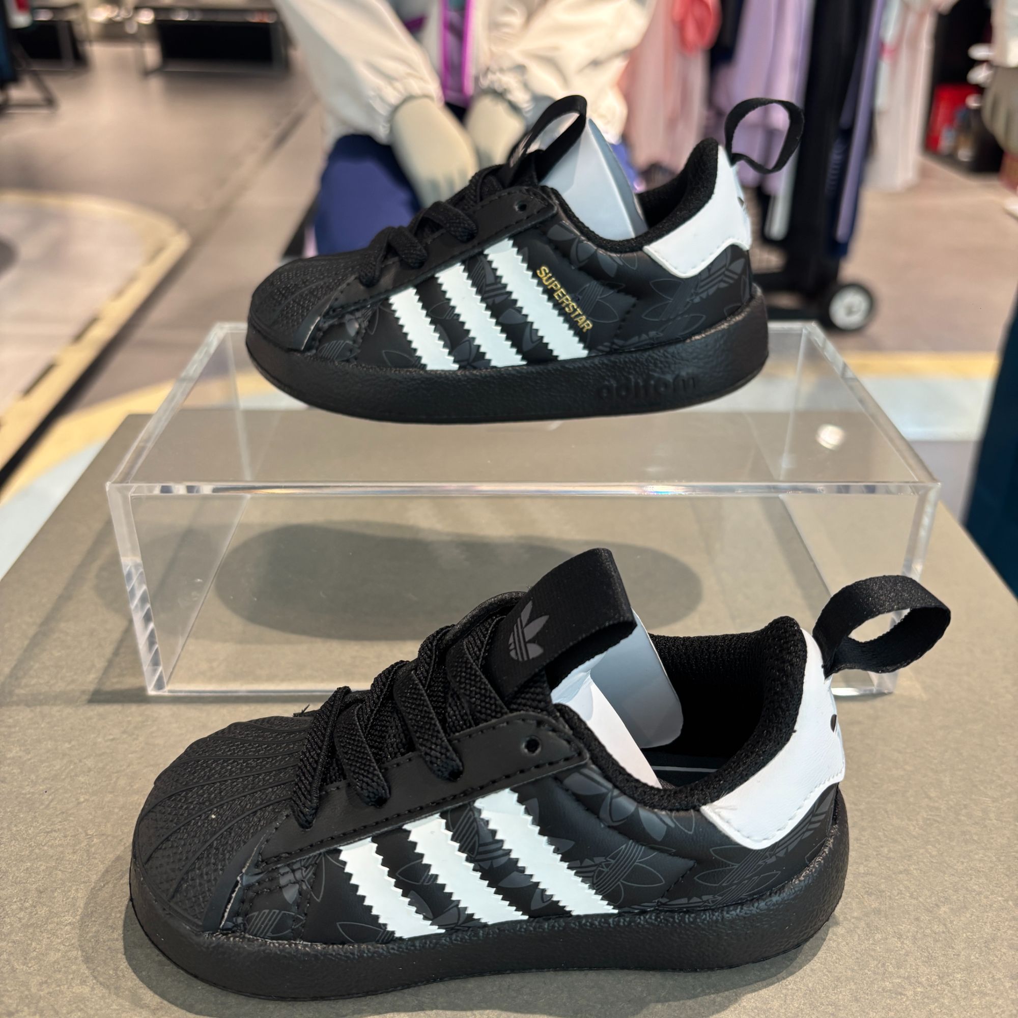 阿迪达斯三叶草童鞋正品25年一脚蹬软底贝壳头板鞋JR3755