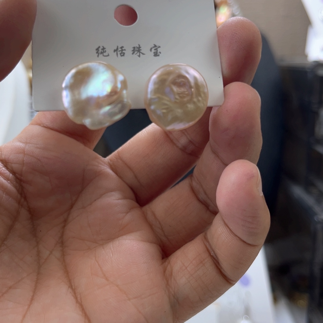 未镶嵌淡水珍珠耳饰【纯恬】