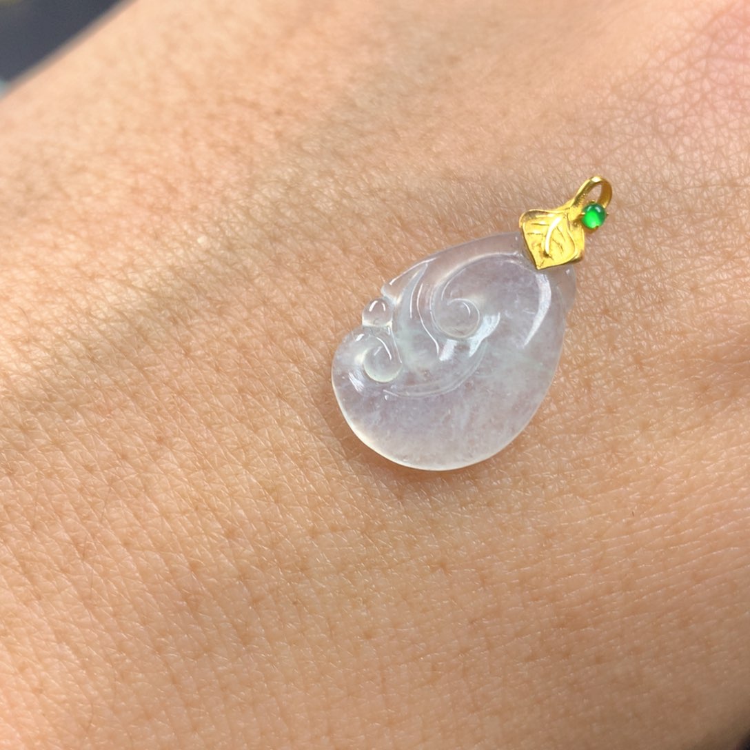 【闪购商品】翡翠颈饰18K金镶嵌翡翠