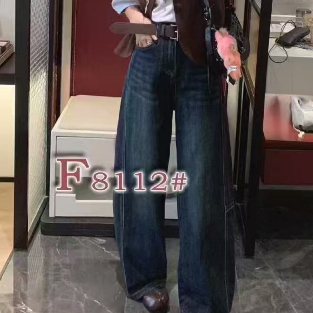 秋款上新高腰高弹力水洗百搭窄版弯刀裤微胖定制