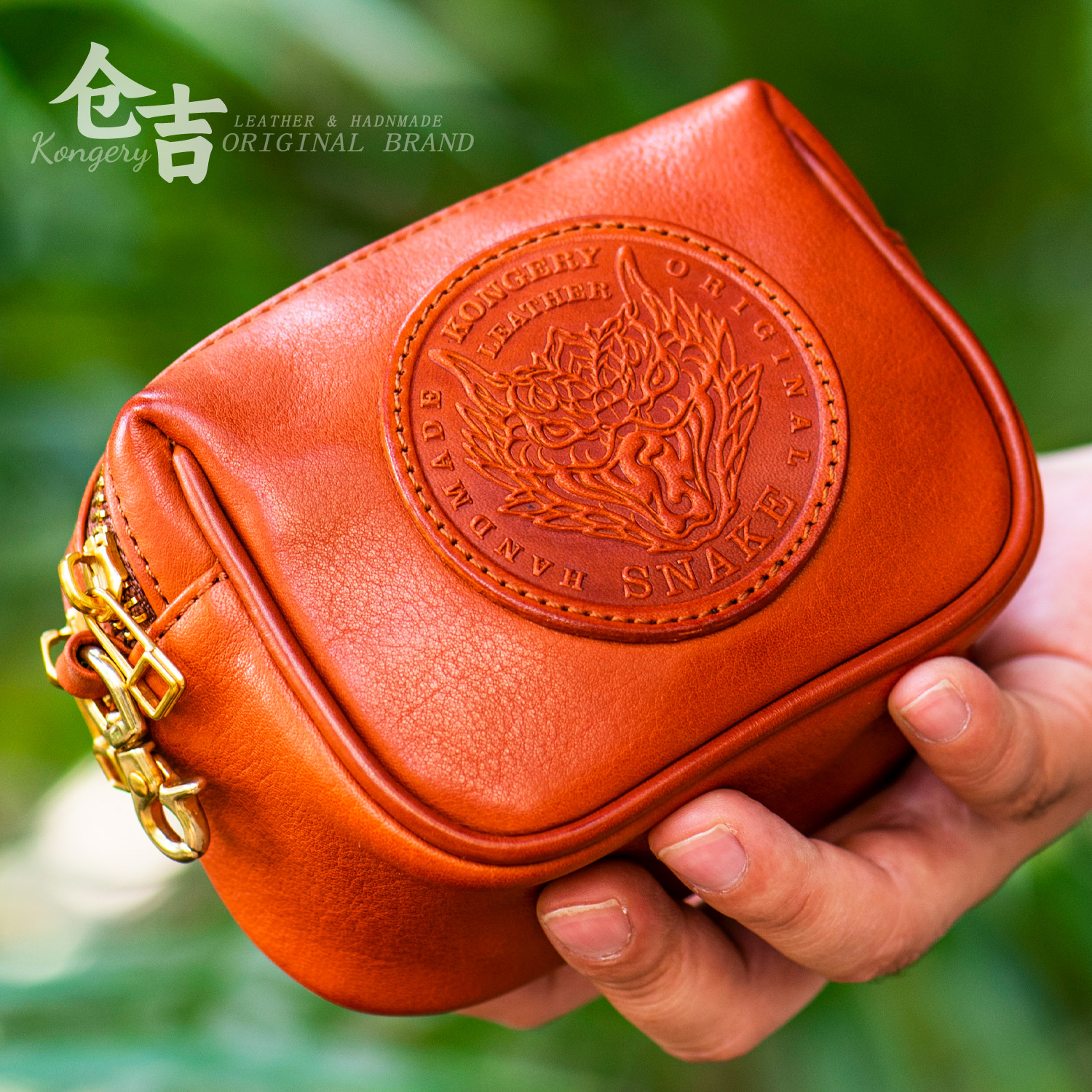 【至尊双层】文玩收纳包！仓吉手工牛皮橄榄核桃核手串包零钱手包