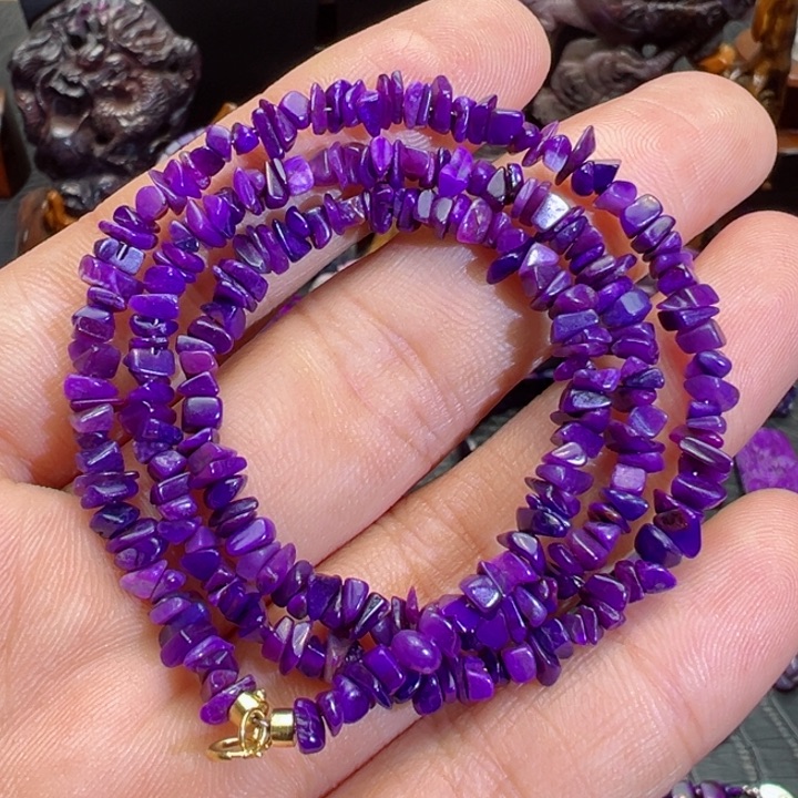 苏纪石（舒俱来）项链18K金镶嵌