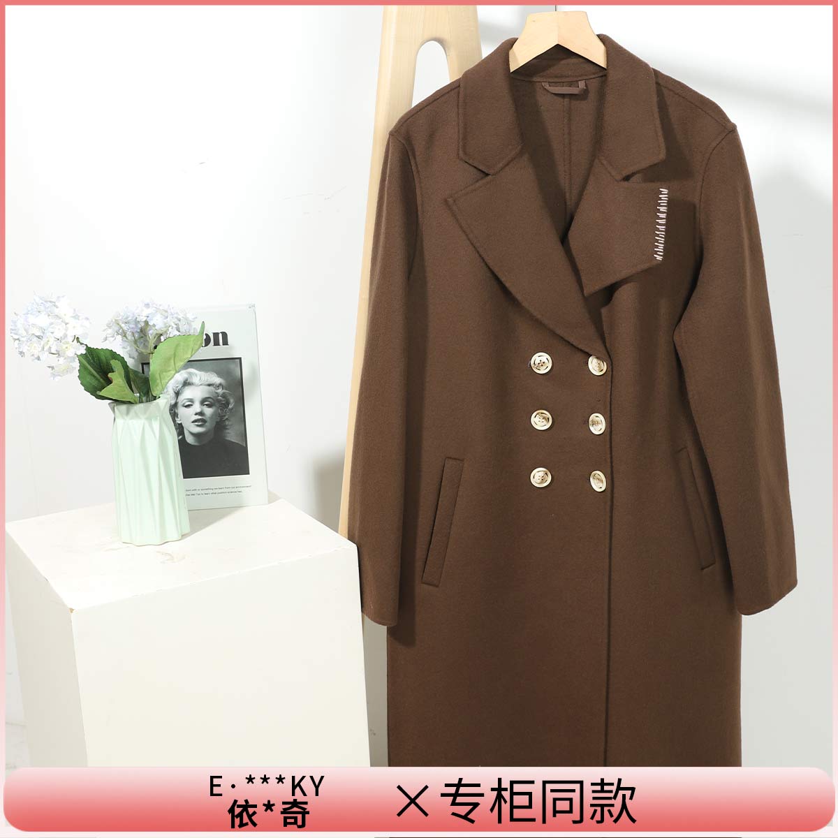  秋季时尚通勤长款女士双面呢大衣 TC918057