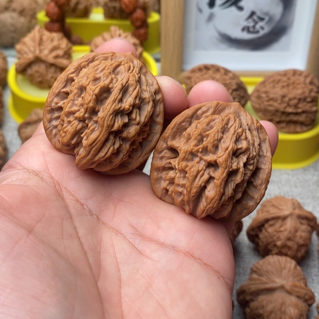 吊坠文玩核桃麦穗虎头42