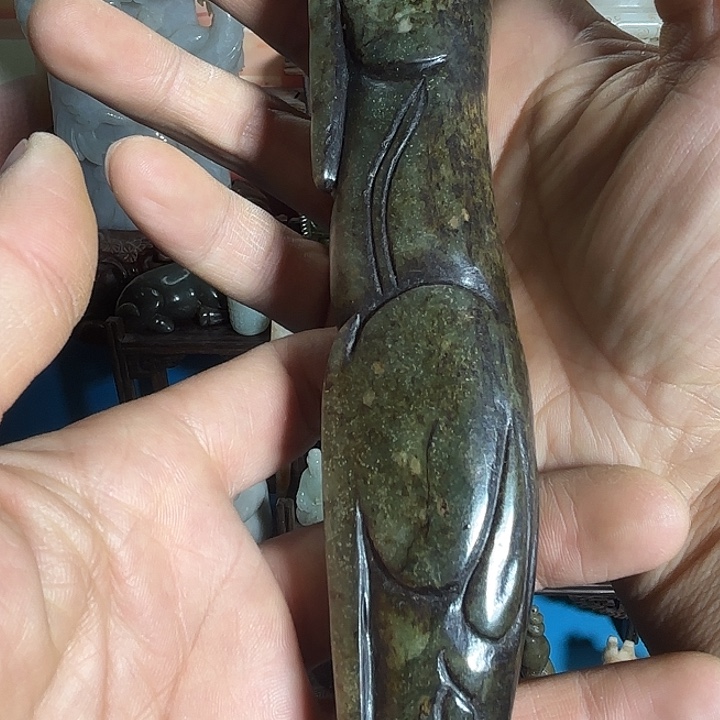 四***爺和田玉未镶嵌把件