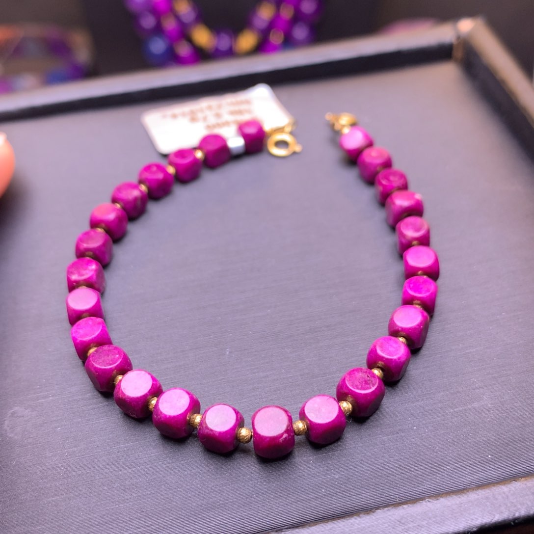 苏纪石（舒俱来）18K金镶嵌手链