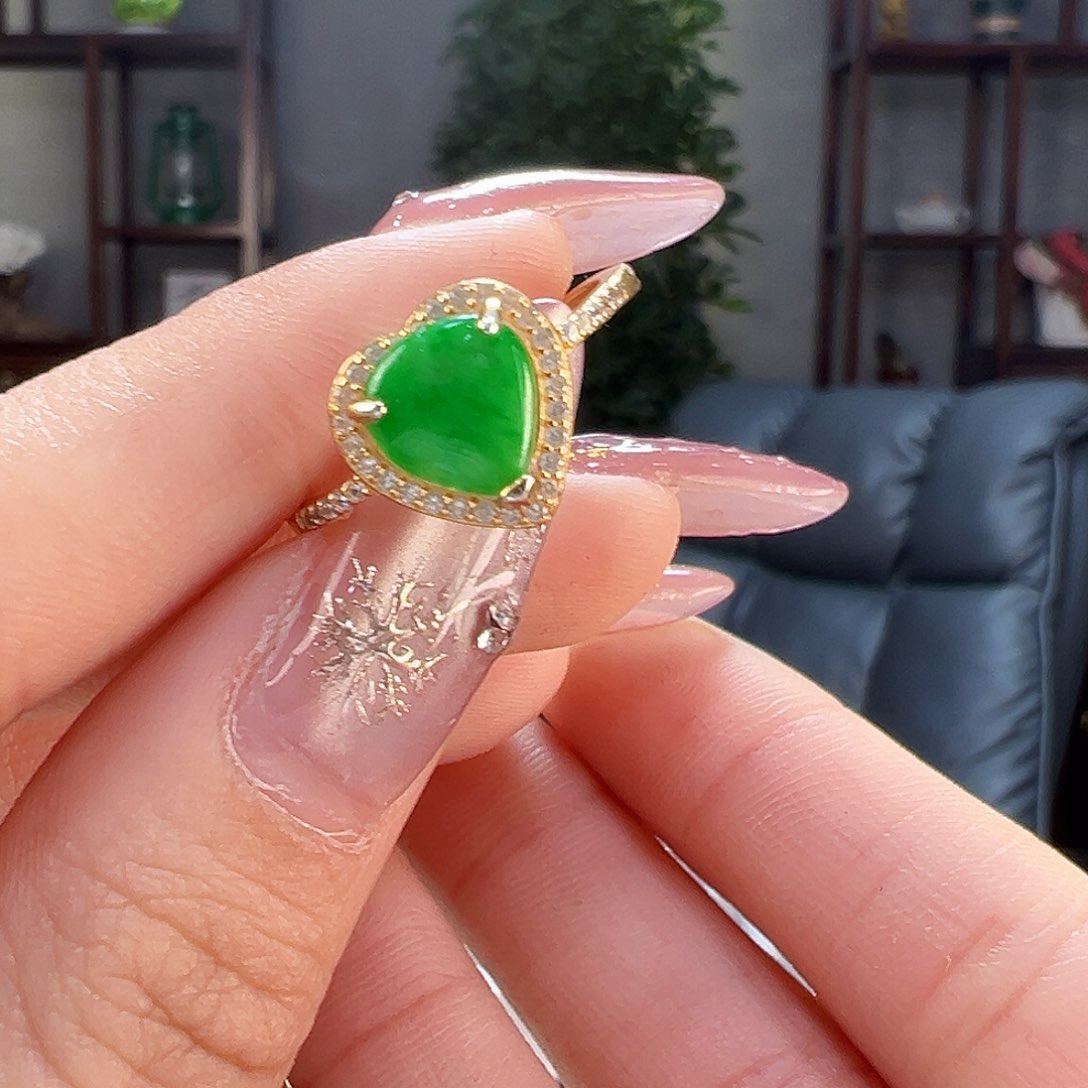 翡翠戒指银S925镶嵌戒指11