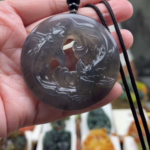 岫玉未镶嵌挂件挂件