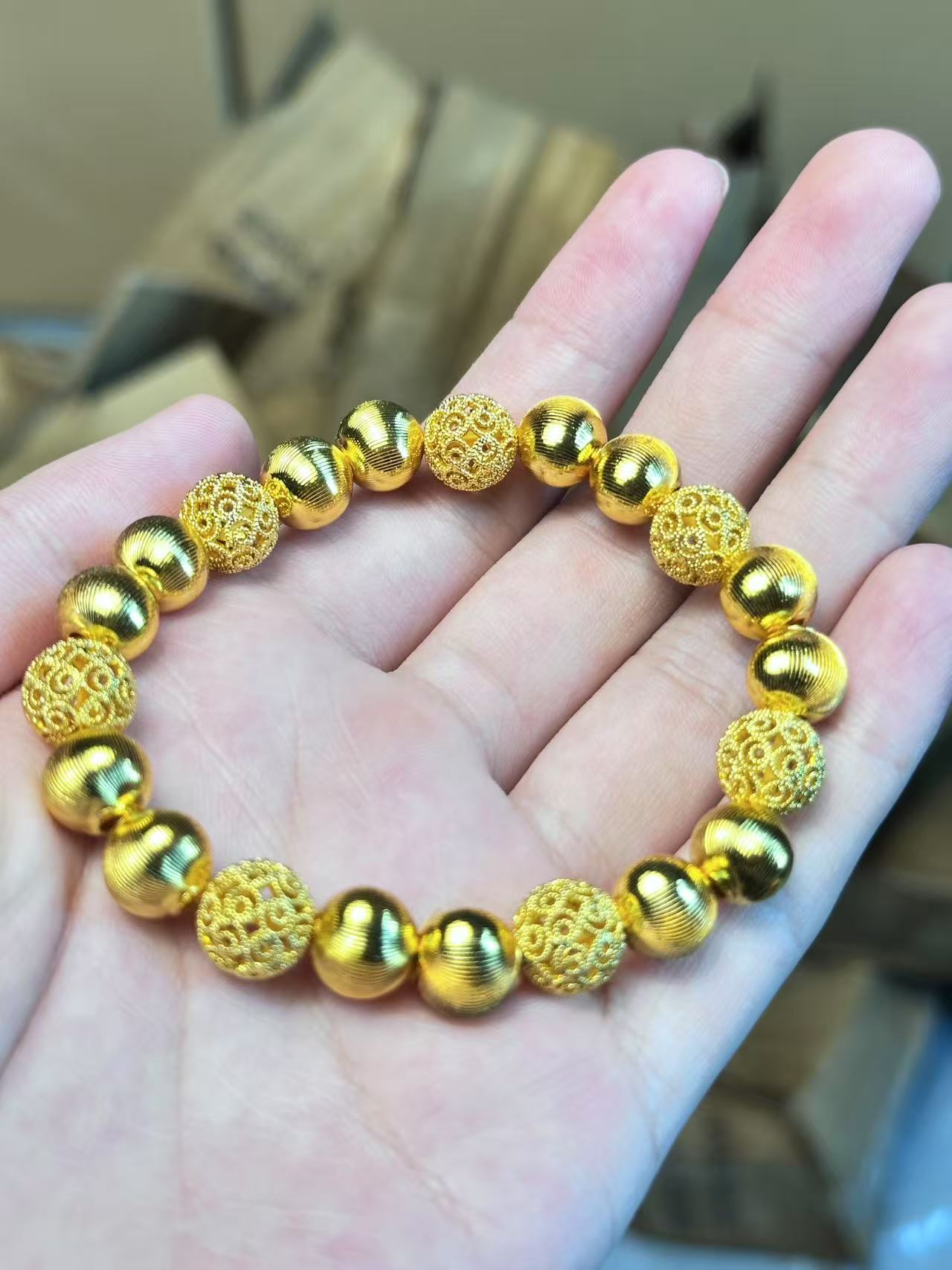 【万川】甄选精品镂空绣球手串JL305（无礼盒）