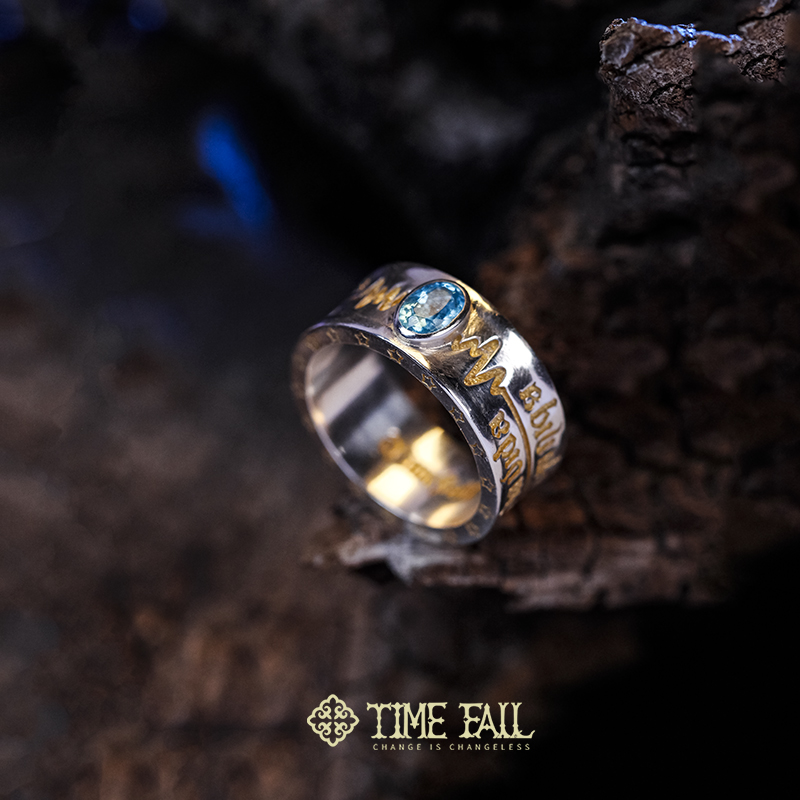 925银戒指  TimeFall 新生命戒指 原创设计潮流个性礼物复古男士