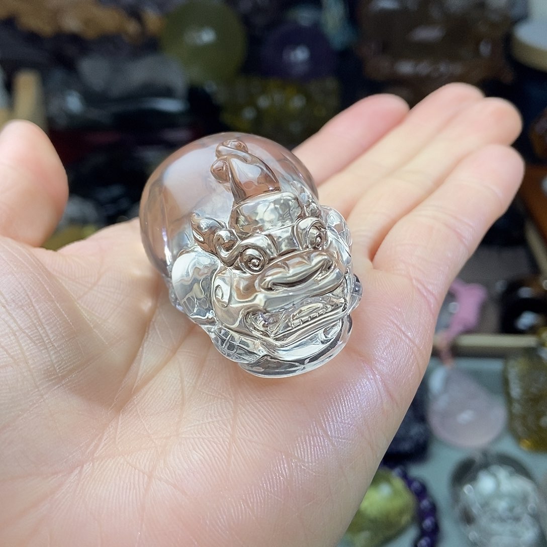 水晶套链未镶嵌耙*柑水晶吊坠