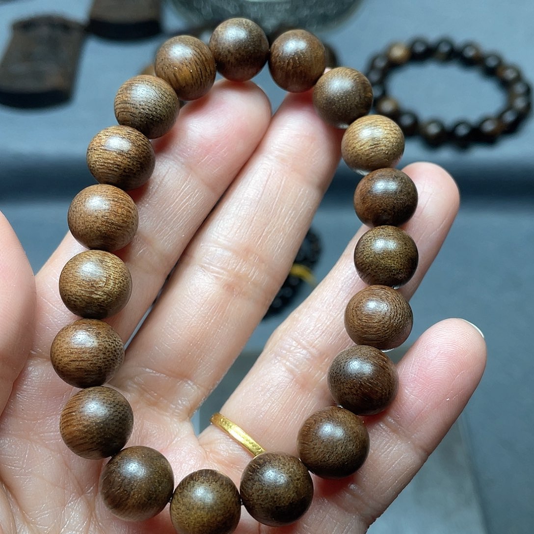 沉香手串芽庄白棋1.0