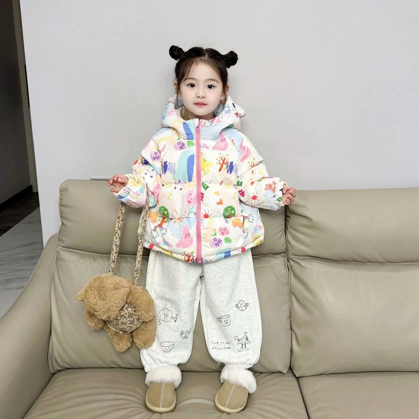 女童秋冬棉服2024新款洋气女孩宝宝冬季保暖棉袄儿童冬装棉衣外套