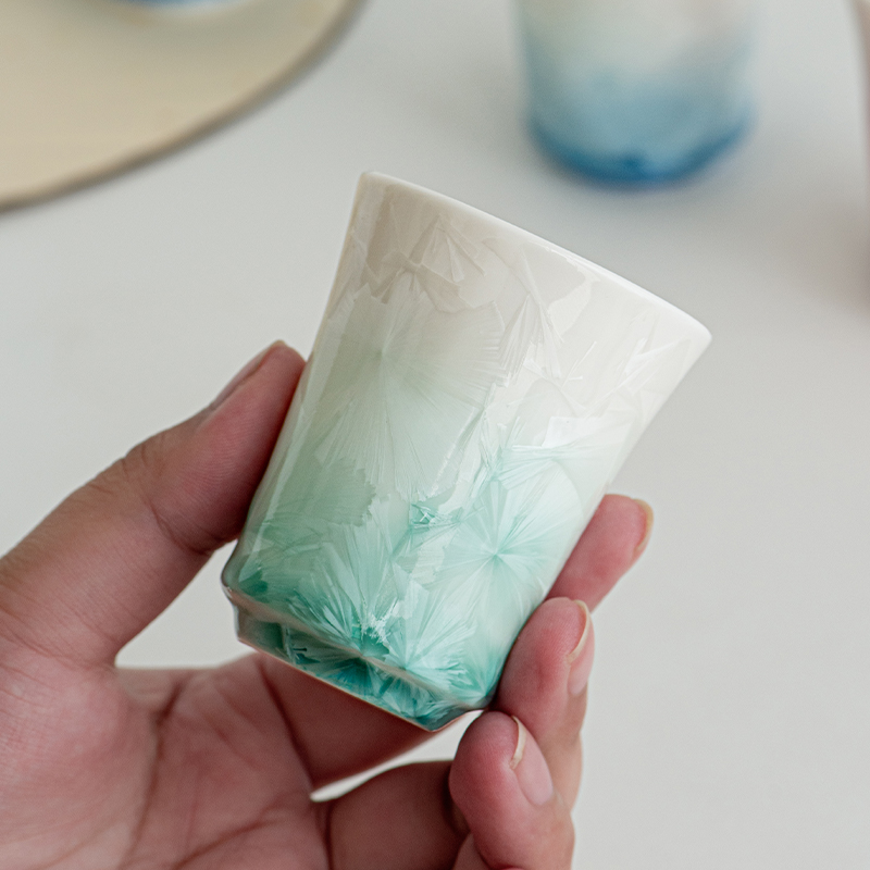 结晶窑变冰花主人杯单杯个人专用高档茶杯陶瓷品茗杯功夫茶盏盖碗