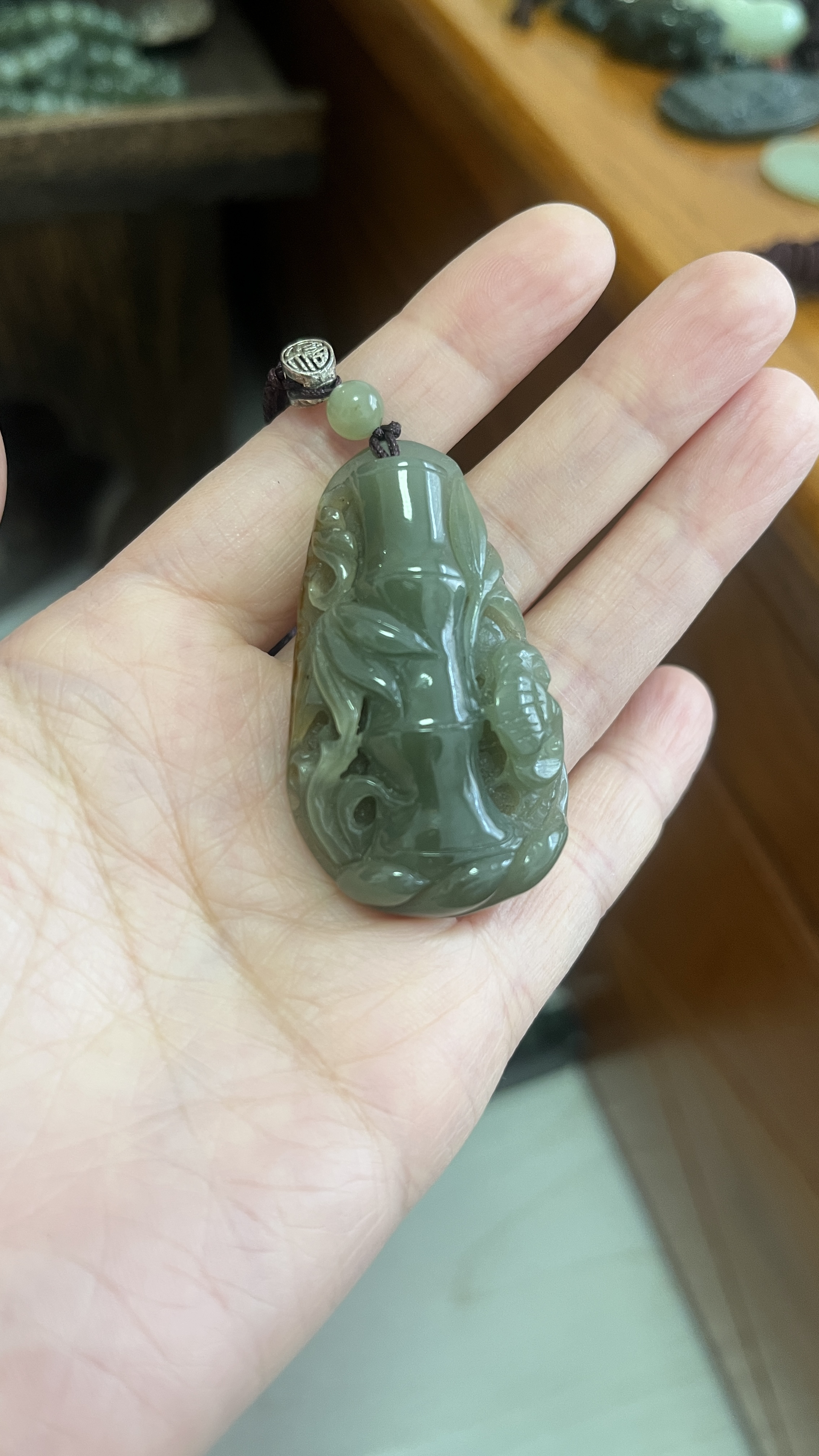 和田玉节节高升挂件