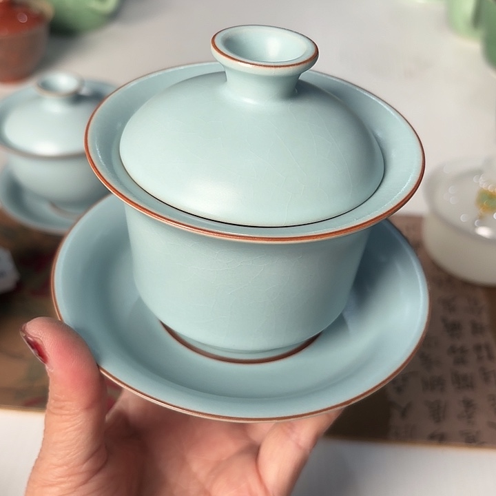龙泉云间青瓷小米茶器