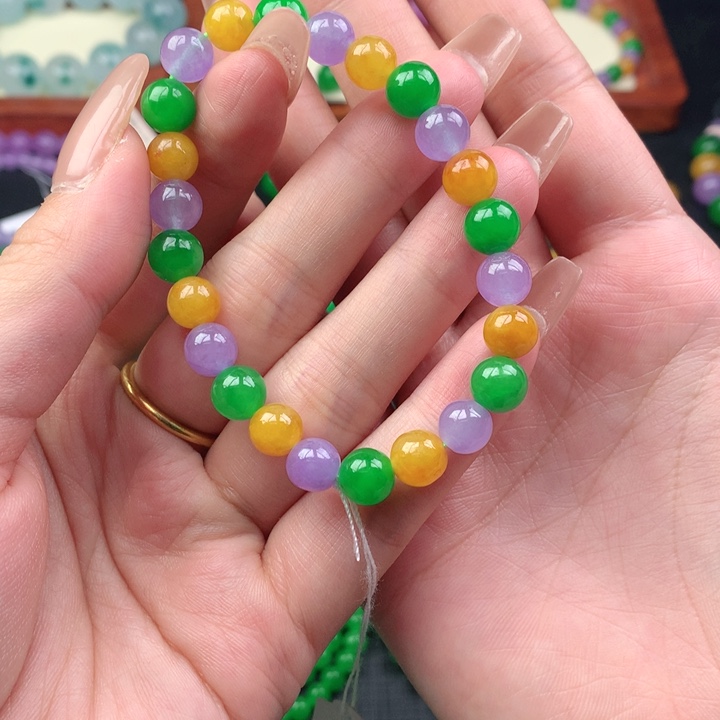 简***丹缅料卡8手串 一物一证