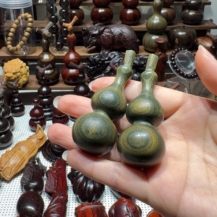 用***8木绿檀葫芦一对葫芦