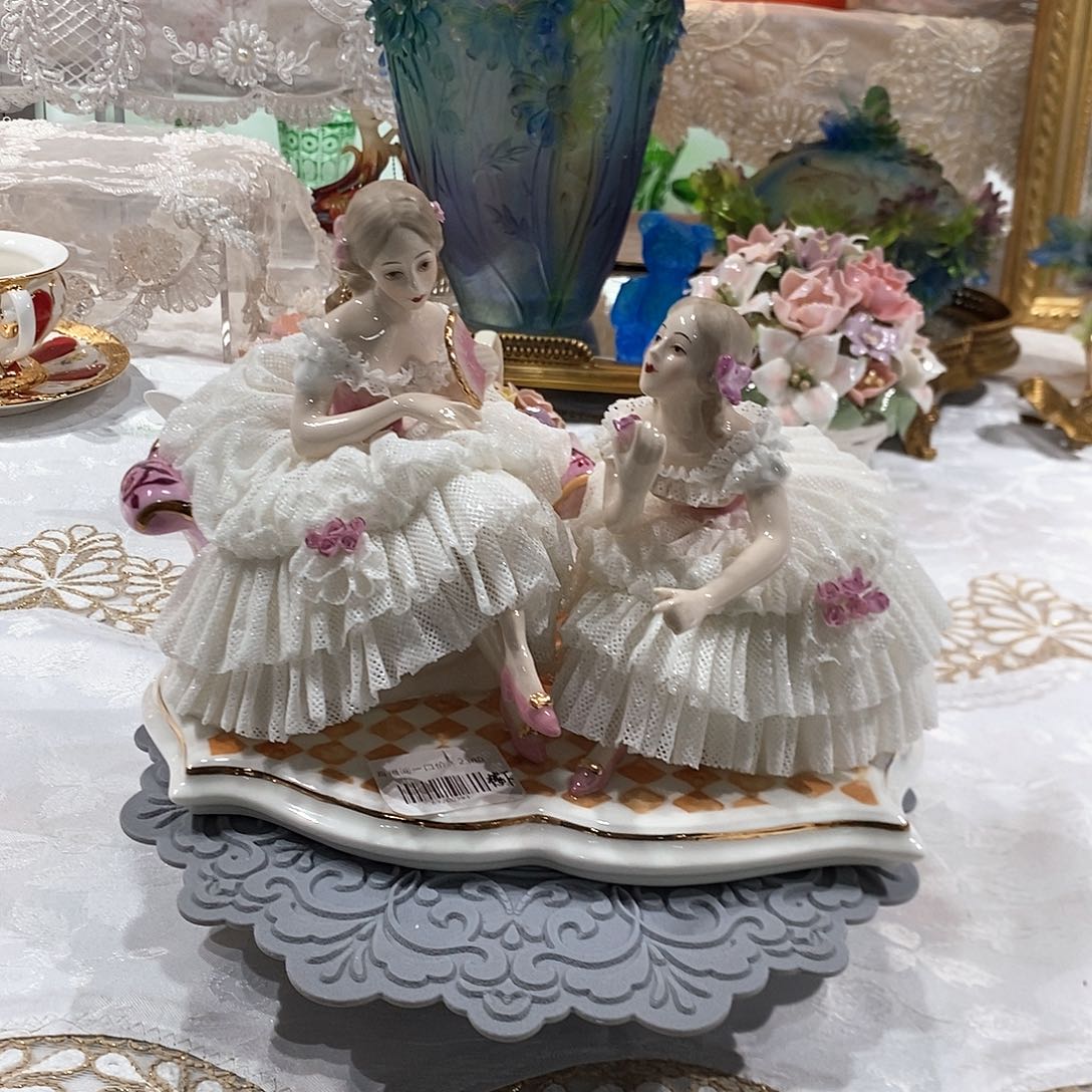 摆件0291双人姐妹款蕾丝娃娃礼盒装