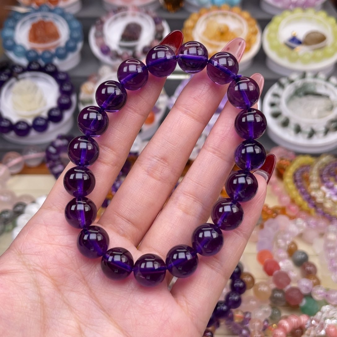 水晶手链未镶嵌芒**宓紫水晶