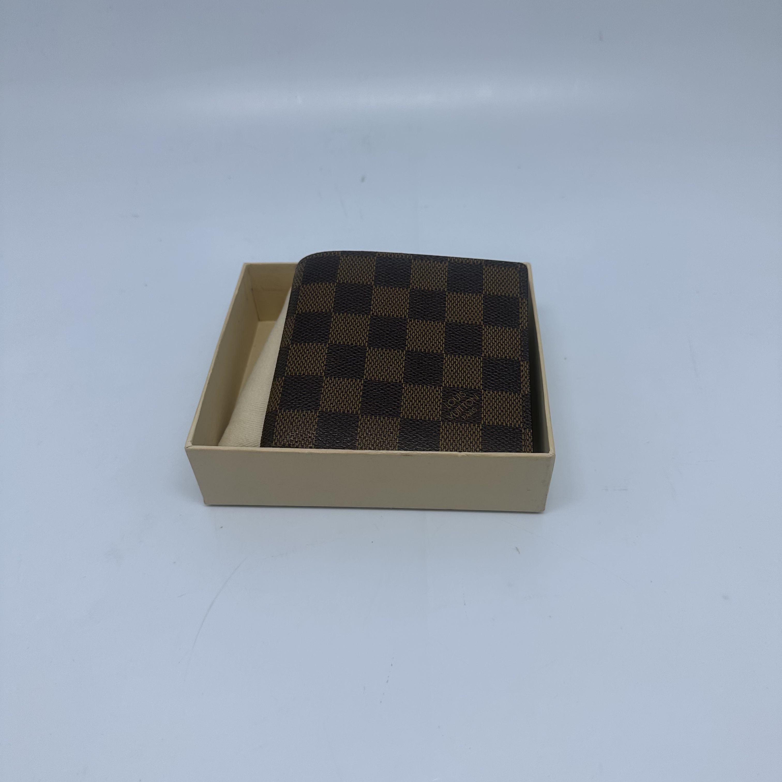99新 LouisVuitton/路易威登 棕色棋盘格证件包卡包零钱包6128