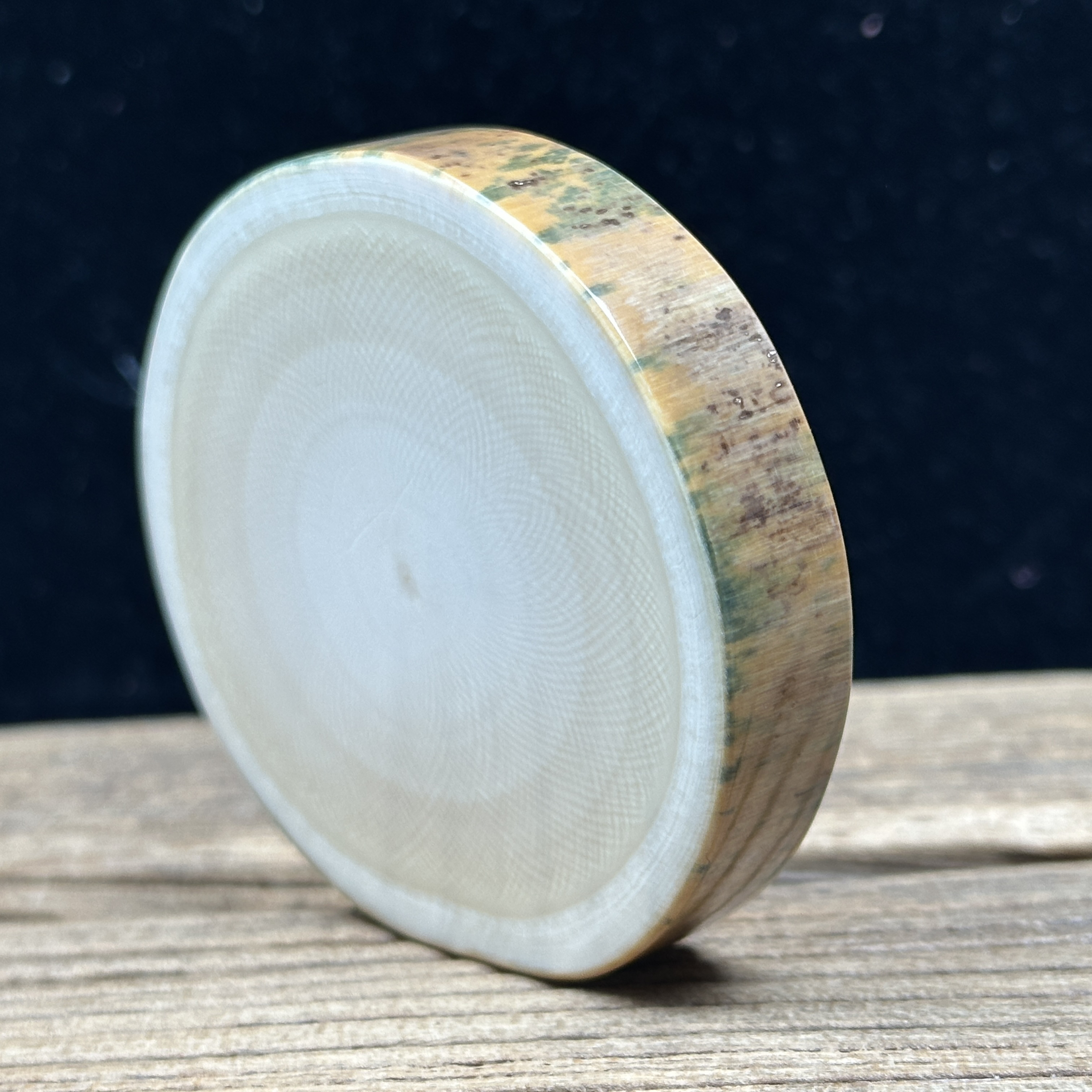 E3142天然猛犸牙 带皮牙饼子 64.7*72.4*12.8mm支持鉴定 假一罚四