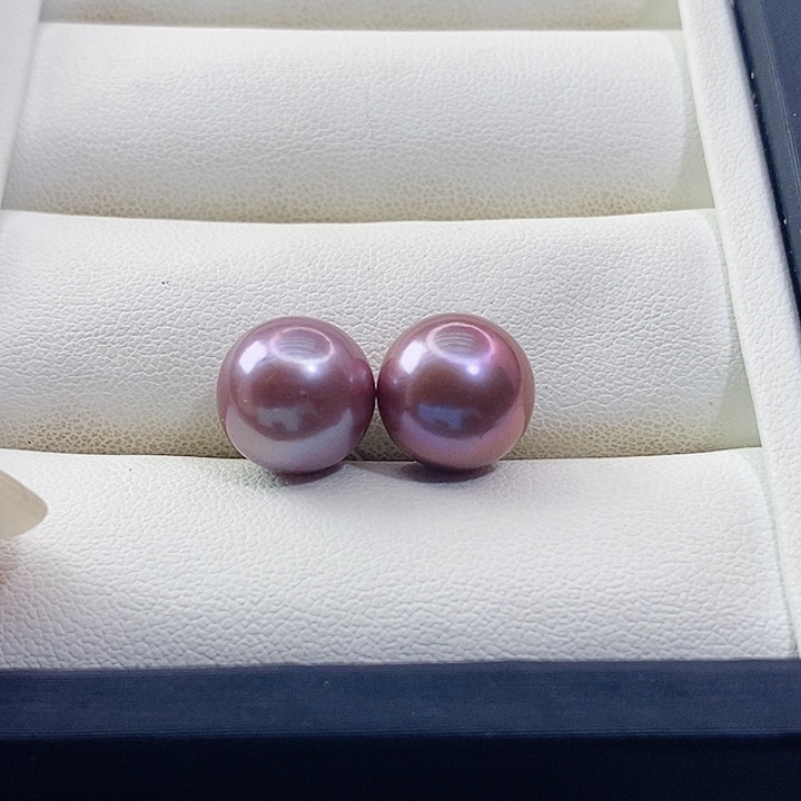耳饰银S925镶嵌淡水珍珠