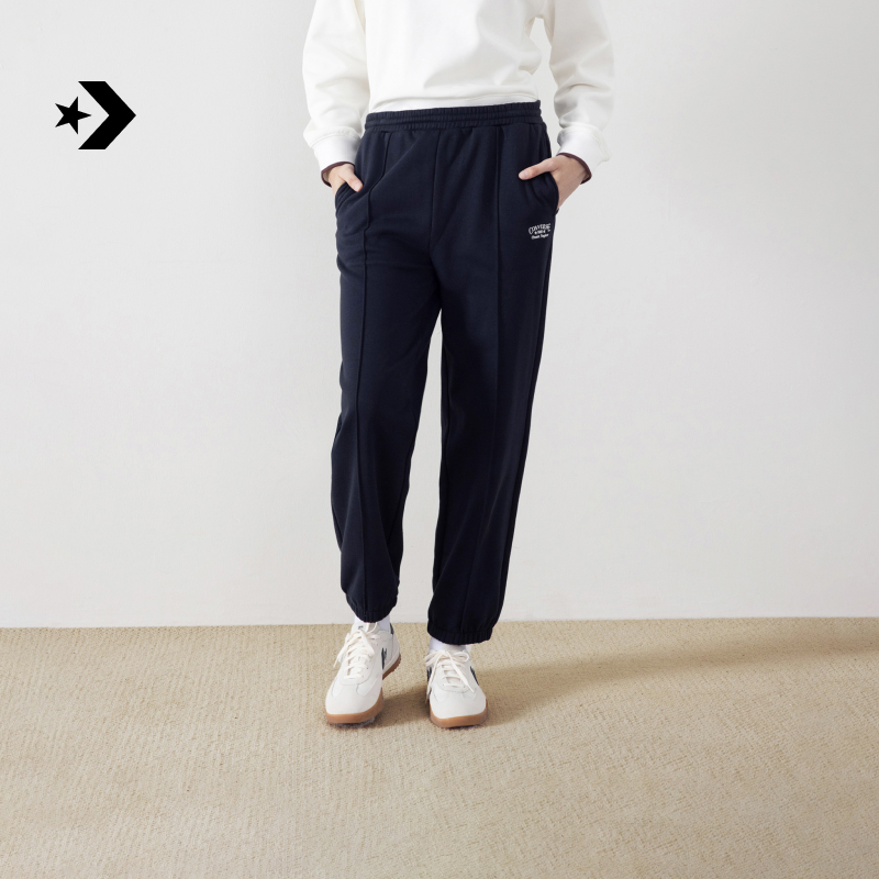 匡威秋季新品女复古简约卫裤慢跑裤抽绳长裤CONVERSE WCJ100