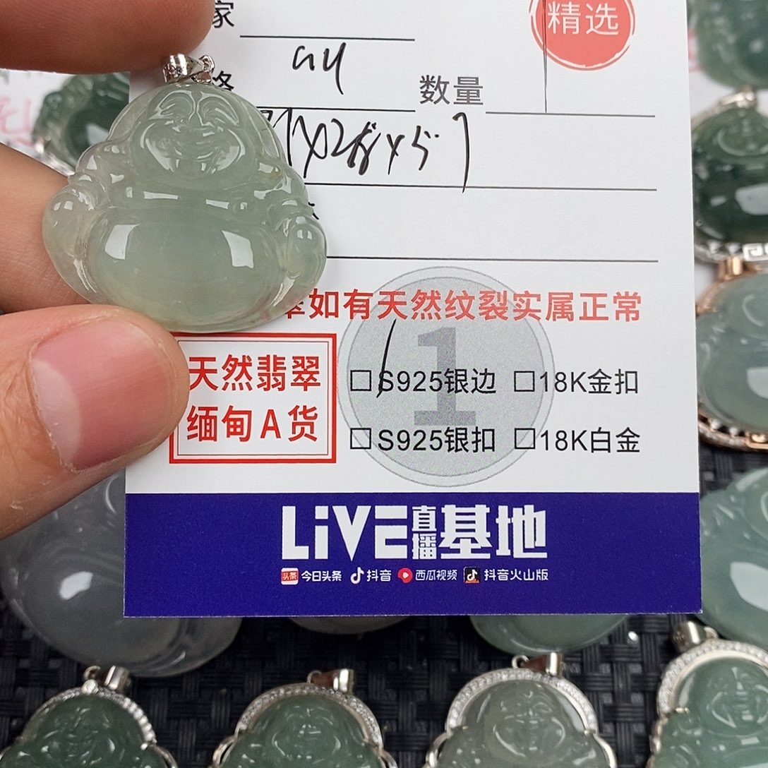 翡翠银S925镶嵌颈饰