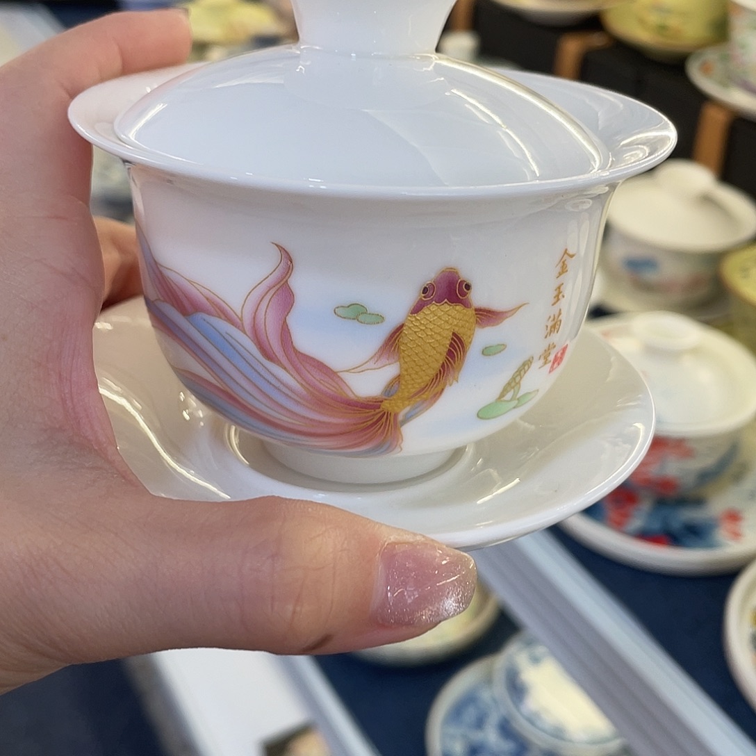 陶景德陶瓷盖碗茶具