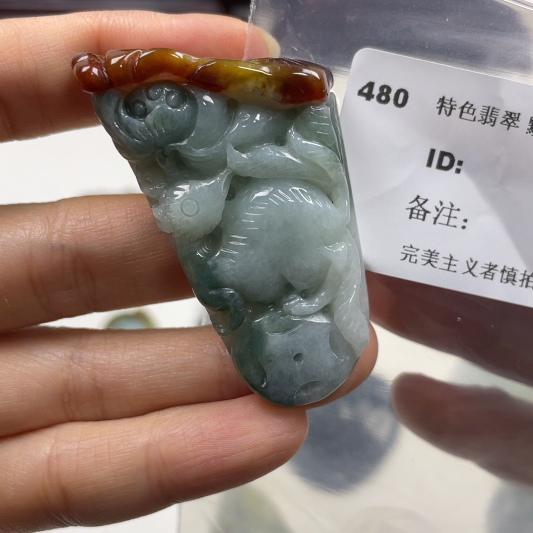 翡翠未镶嵌颈饰牌子