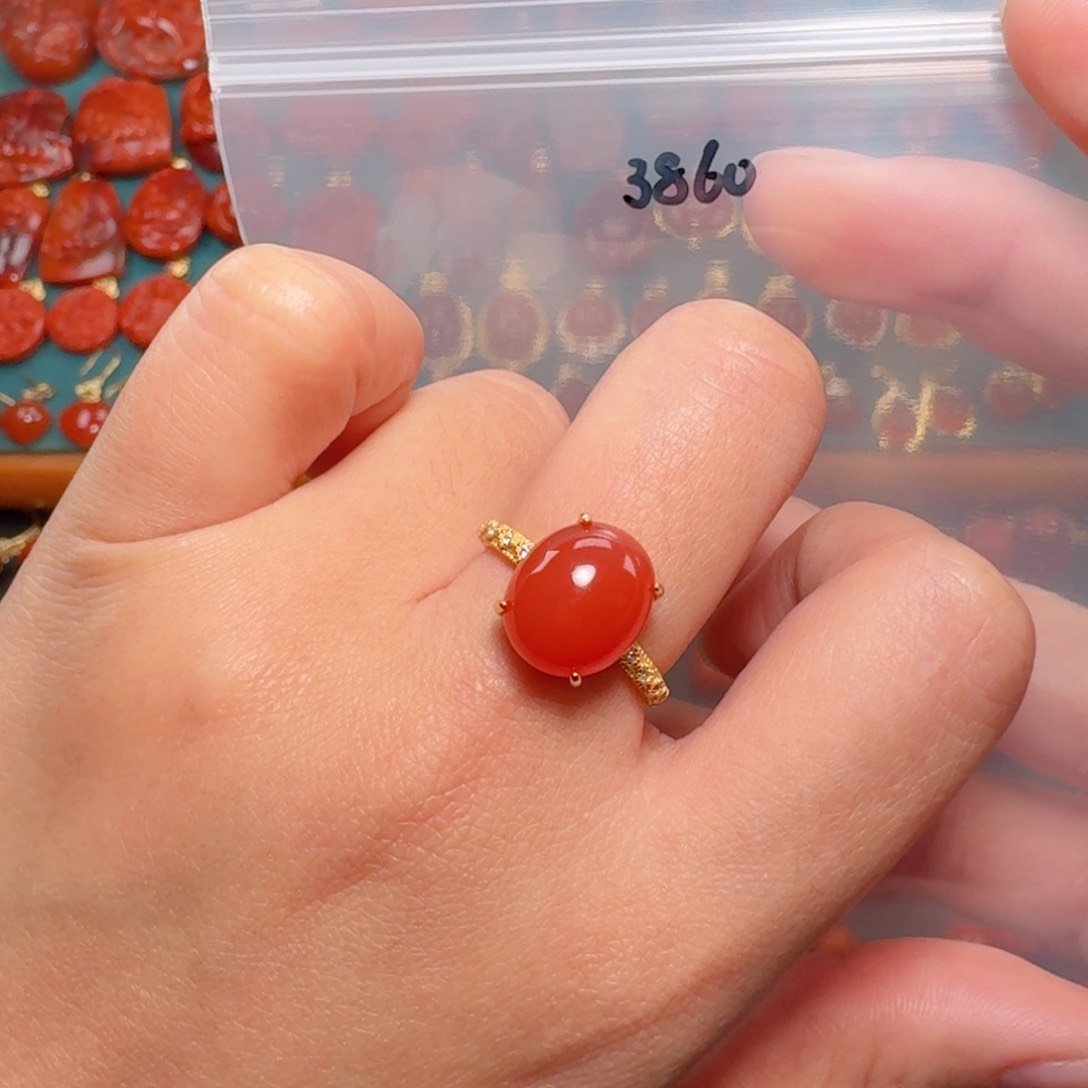 南红玛瑙南红银S925镶嵌