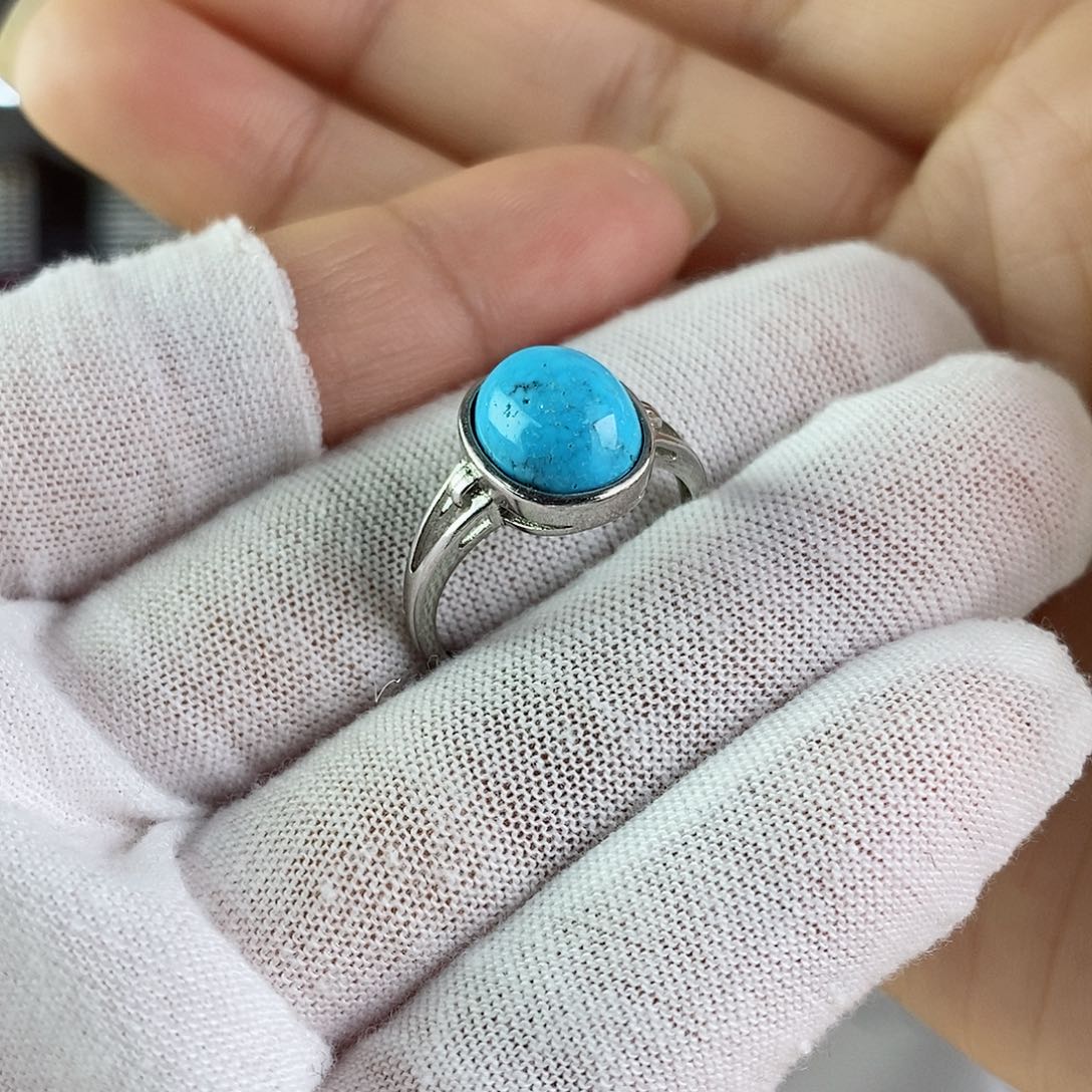 绿松石珠宝奇石银S925镶嵌