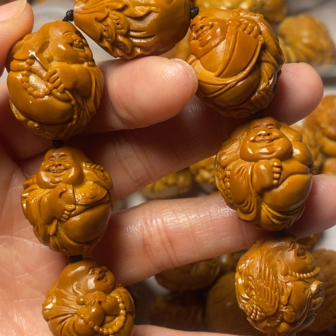 橄榄核手串/手链瑞兽弥勒