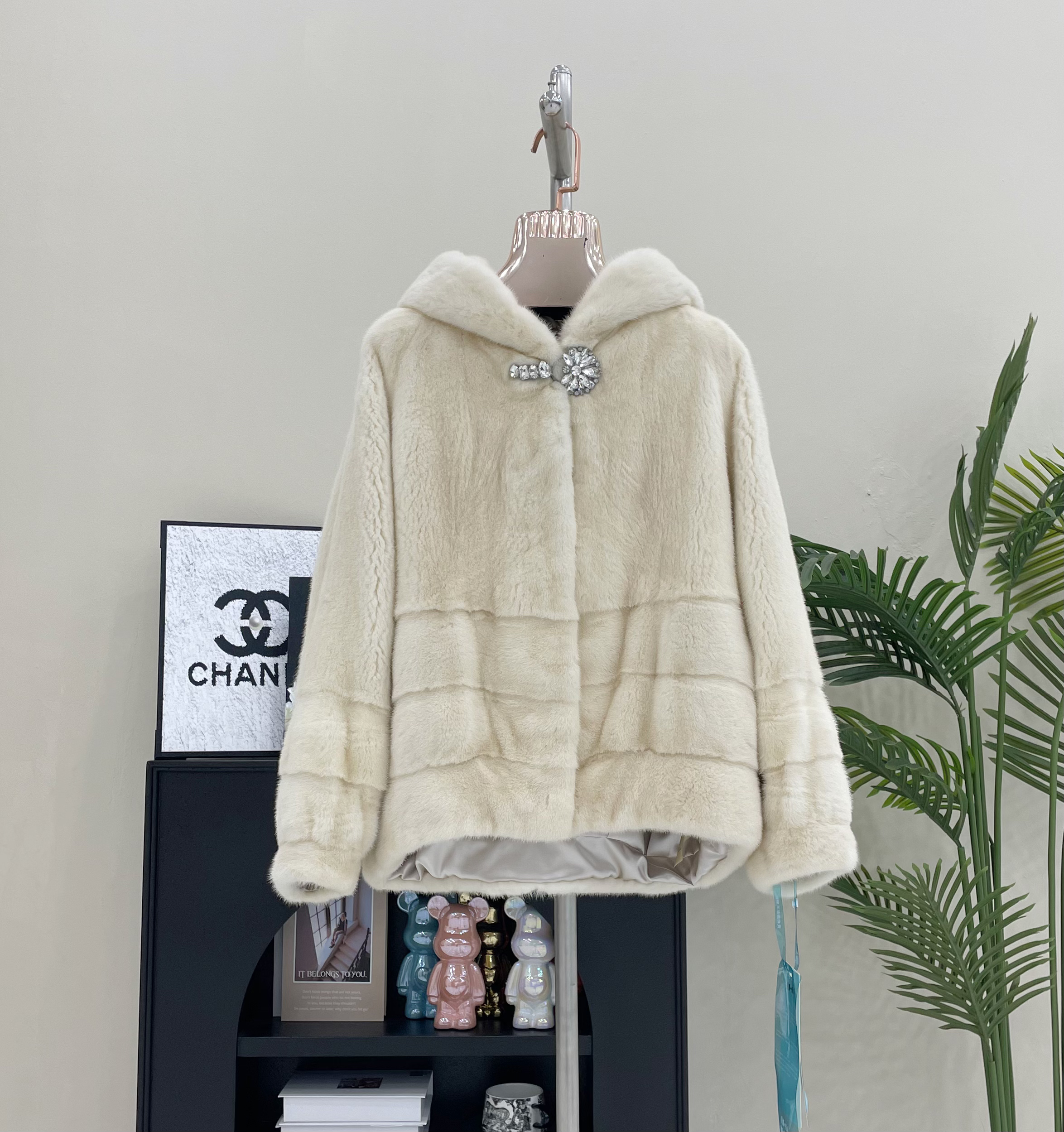 珍珠原色连帽时尚百搭显瘦外套