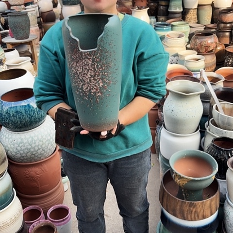 口16高38瑕疵盆子。