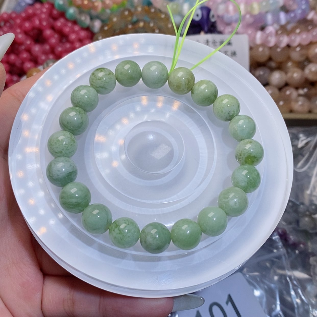 【闪购商品】水晶手链银S925镶嵌袖玉102