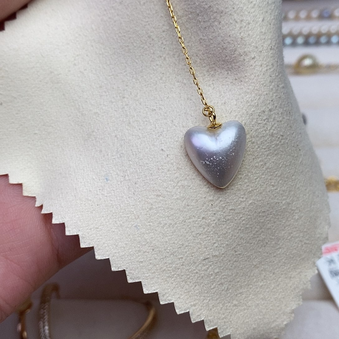 拼合珍珠（马贝珠）颈饰银S925镶嵌