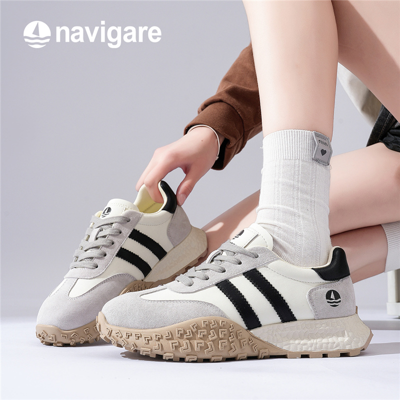 Navigare意大利小帆船女士2025新款运动休闲鞋百搭时尚德训女鞋