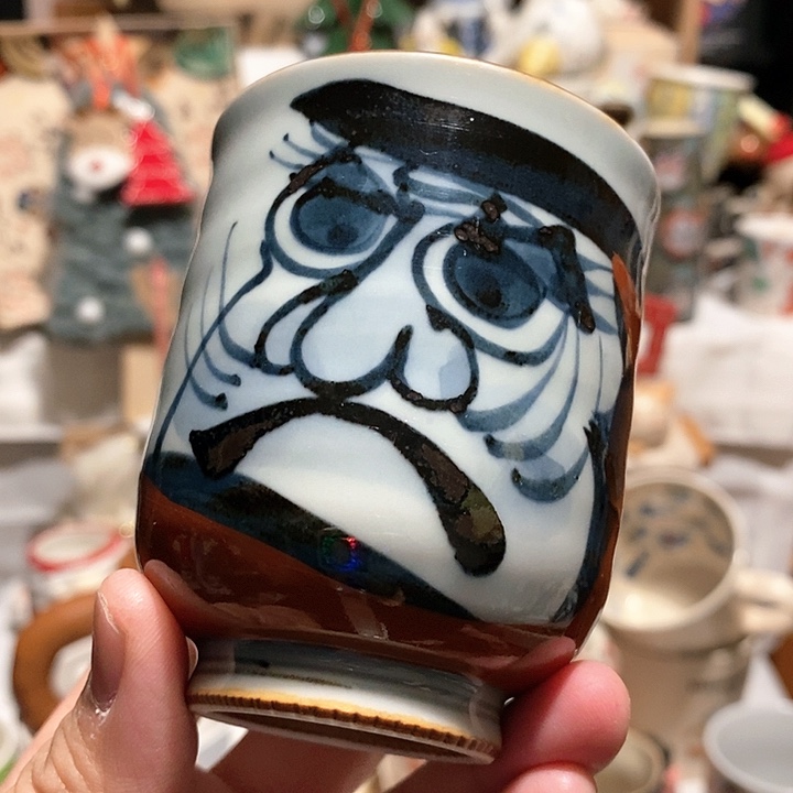 搪瓷达摩手握杯…………