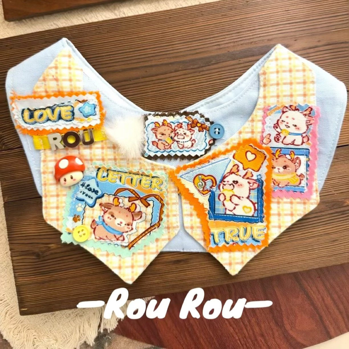【RouRou-原创·版型】定做宠物口水巾-《软萌小奶鹿》