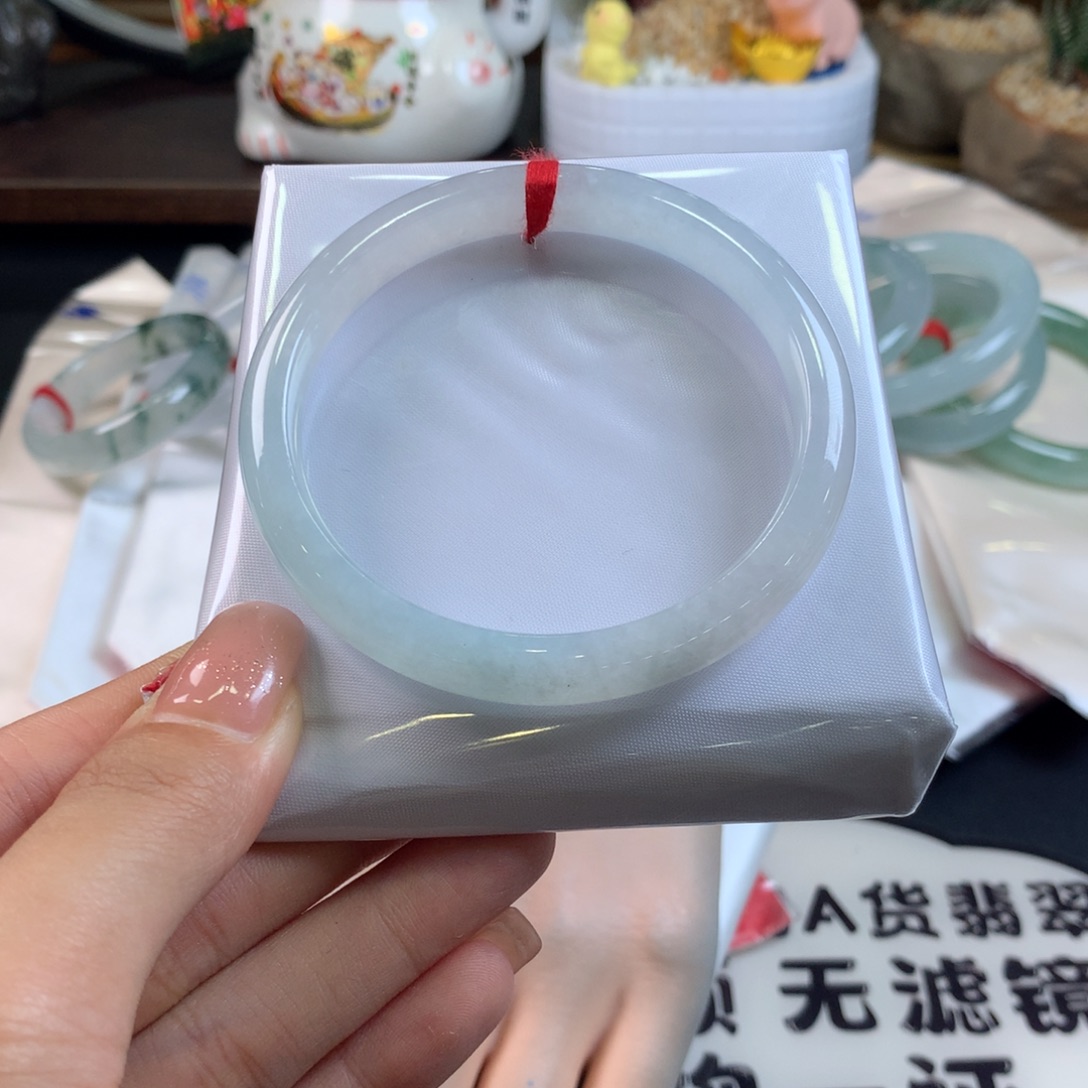 翡翠未镶嵌手镯58圈口