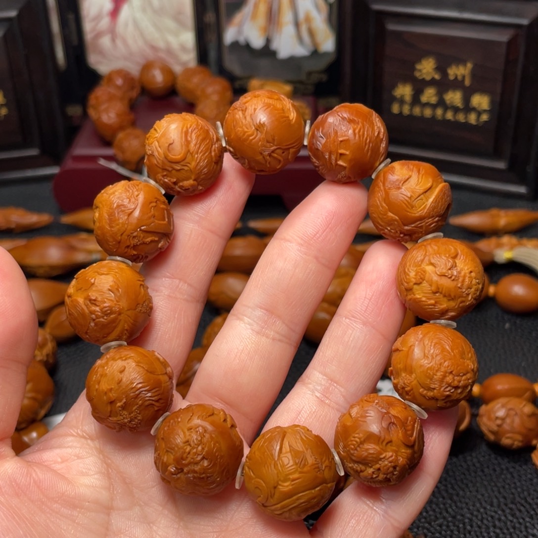 手串/手链橄榄核2.0正圆虎啸山林